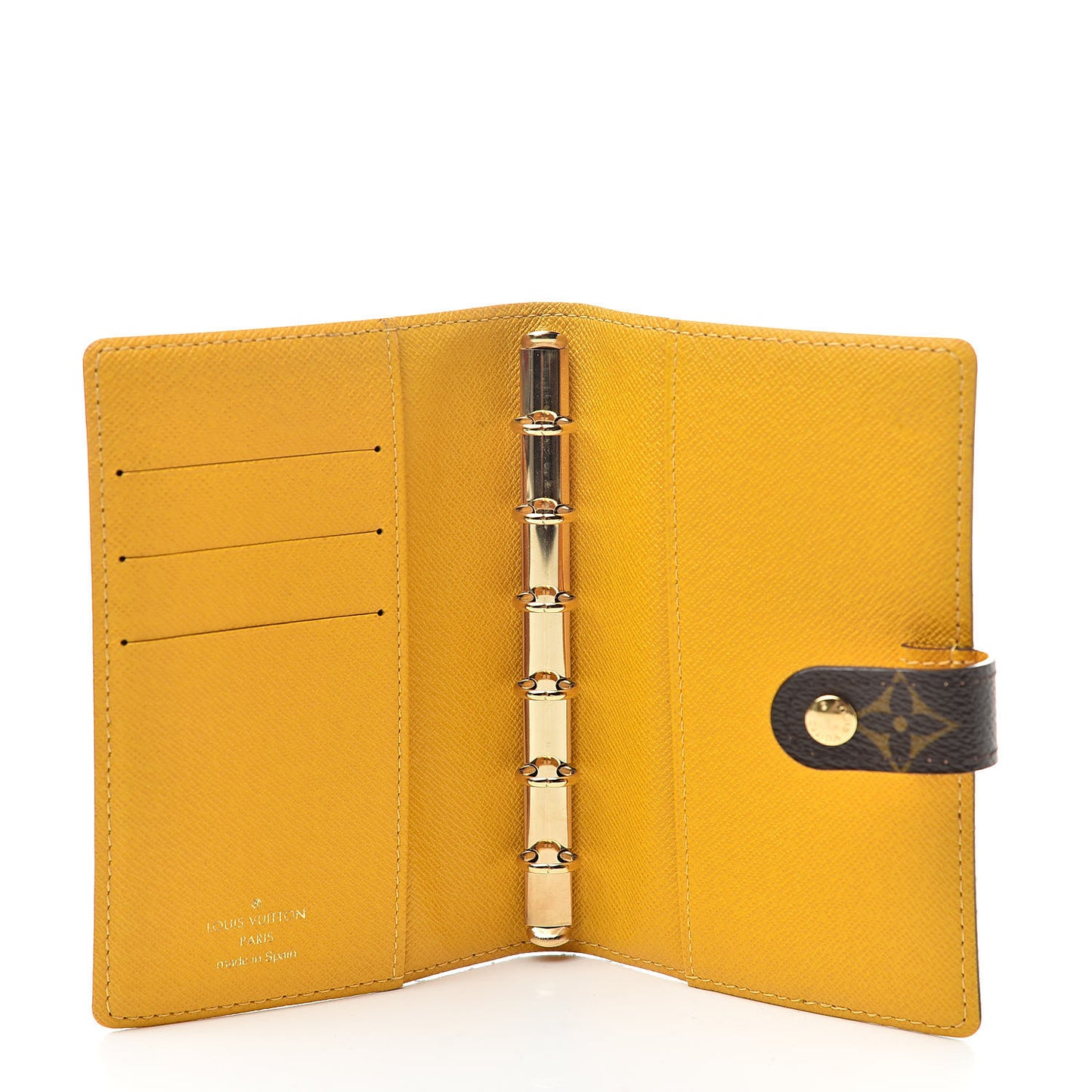 Monogram Groom Small Ring Agenda Cover Yellow