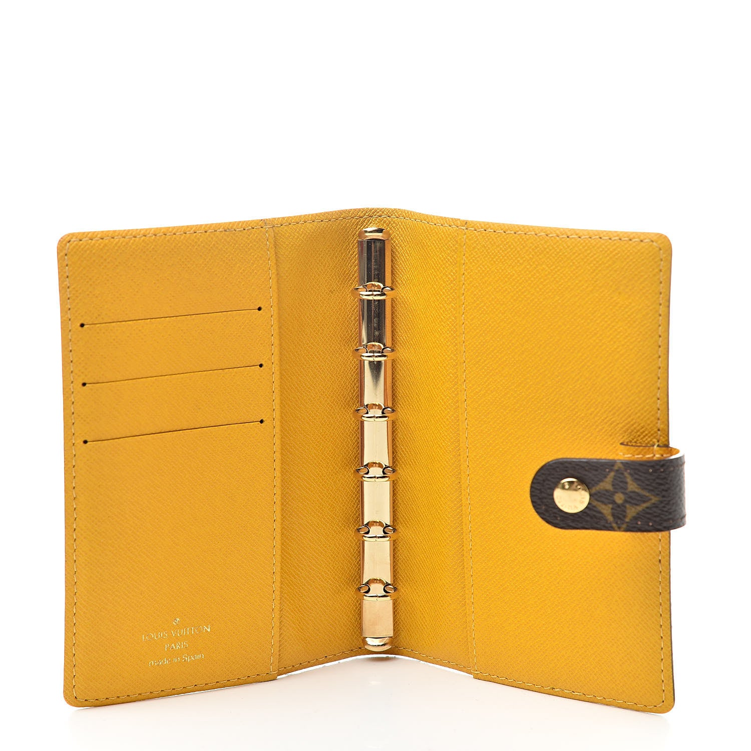 Louis Vuitton Monogram Groom Small Ring Agenda Cover Yellow 5 of 8