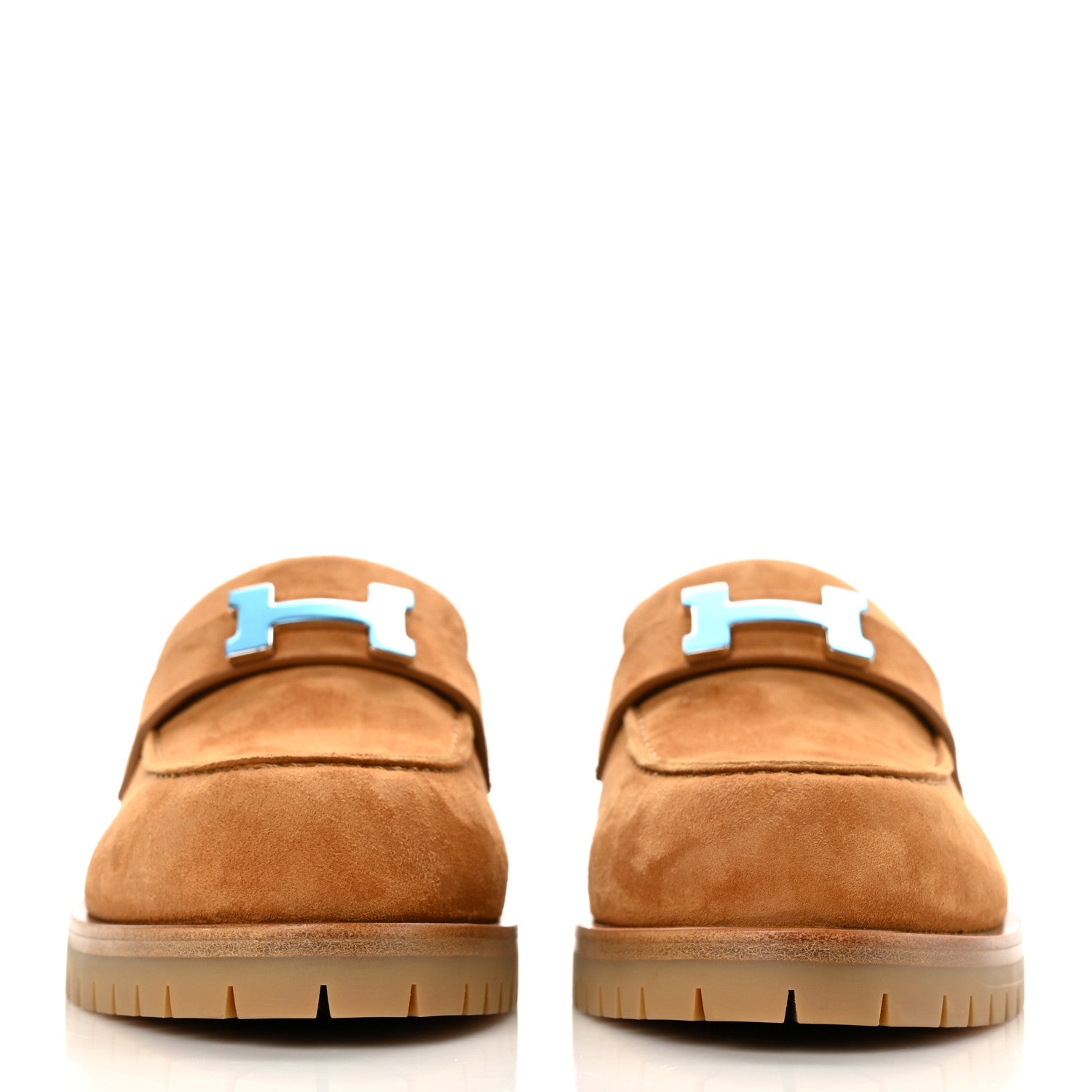 Hermes Suede Goatskin Faubourg Loafers 37 Naturel 2 of 10