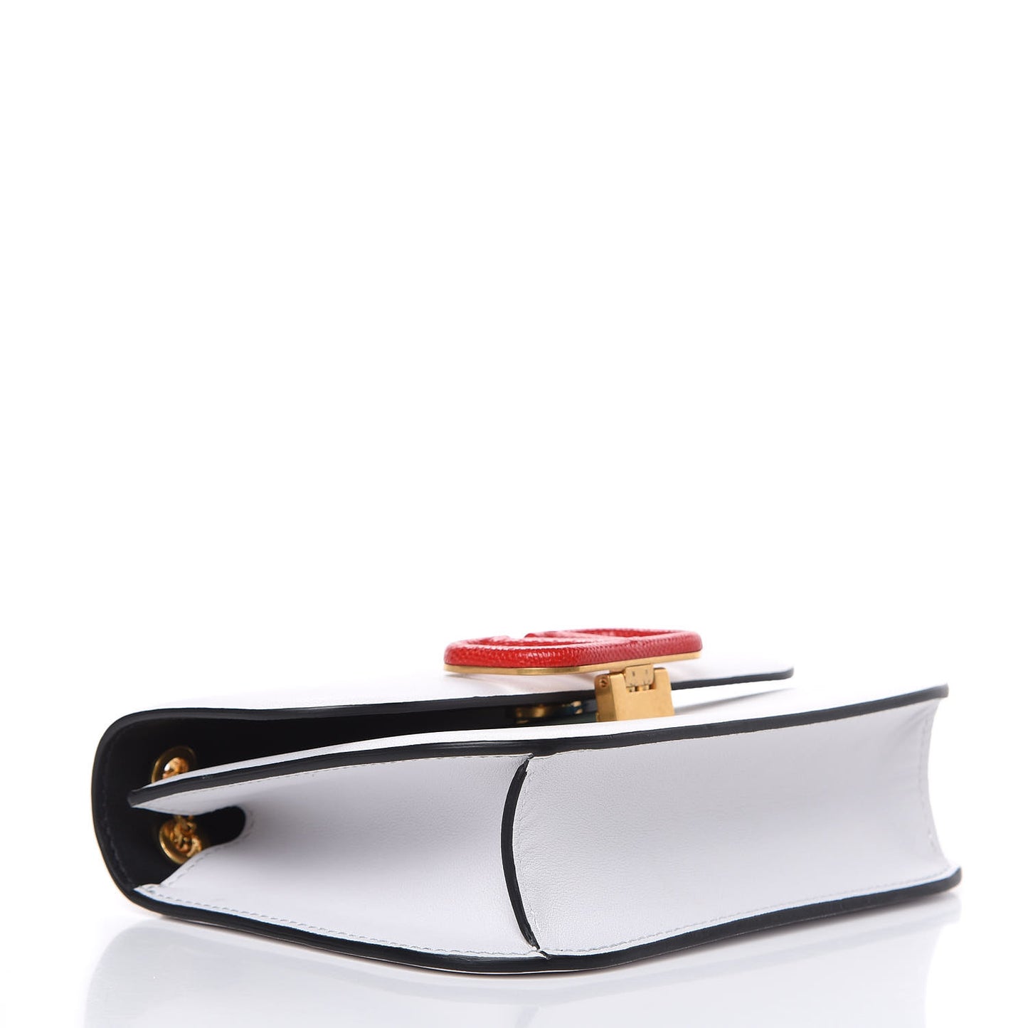 Smooth Calfskin Small VLock Shoulder Bag Bianco Ottico Rouge Pur