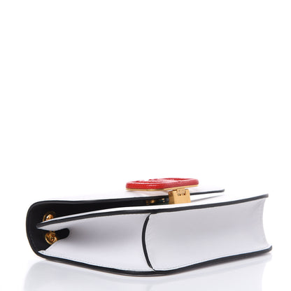 Valentino Garavani Smooth Calfskin Small VLock Shoulder Bag Bianco Ottico Rouge Pur 4 of 9