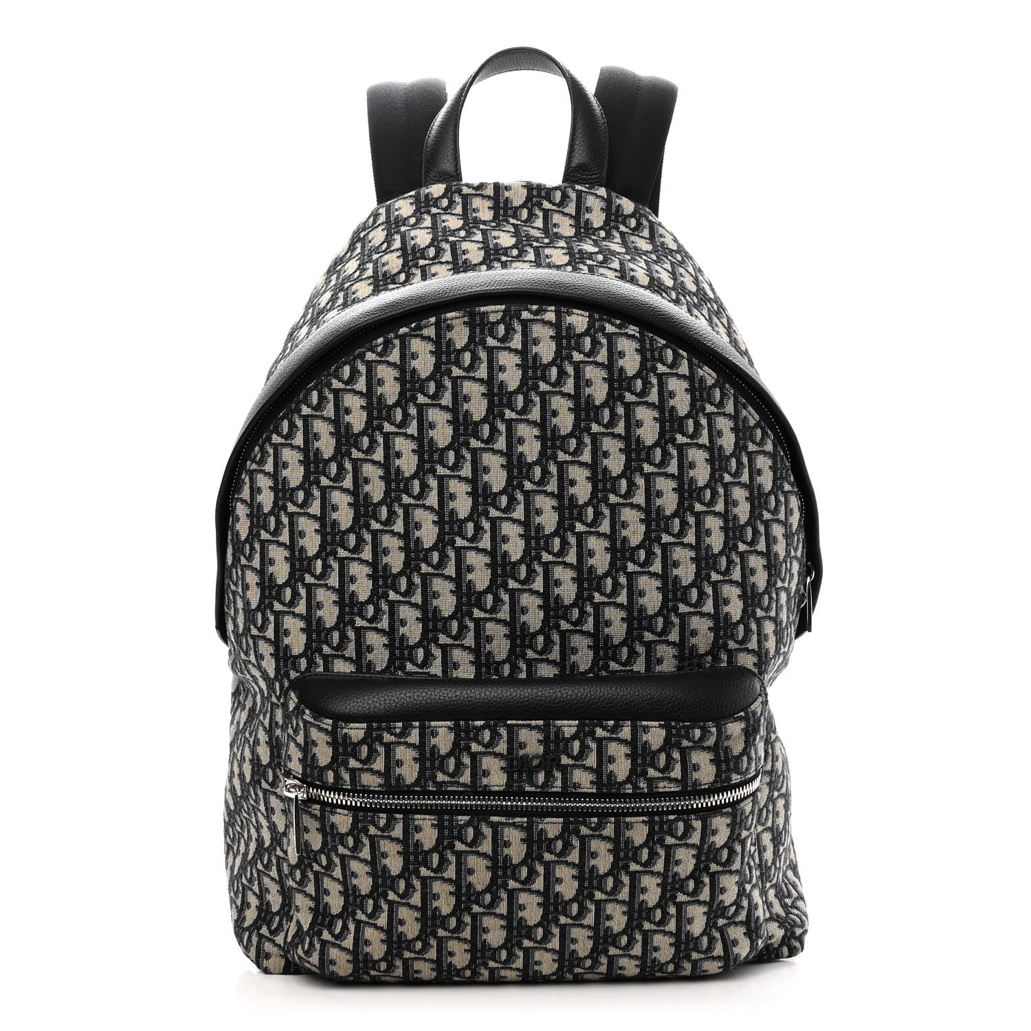 Christian Dior Oblique Calfskin Rider Backpack Beige Black 1 of 9
