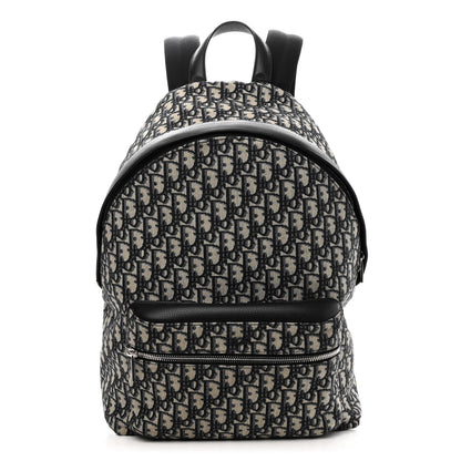 Christian Dior Oblique Calfskin Rider Backpack Beige Black 1 of 9