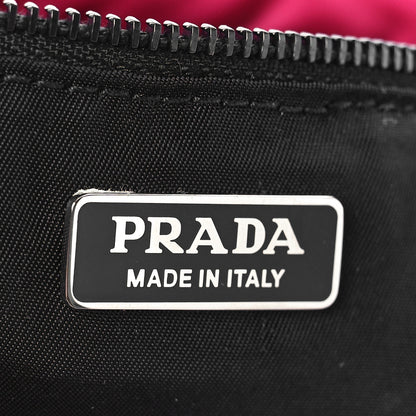 Prada Tessuto Nylon Soft Padded Medium Chain Clutch Bag Fuxia 6 of 8