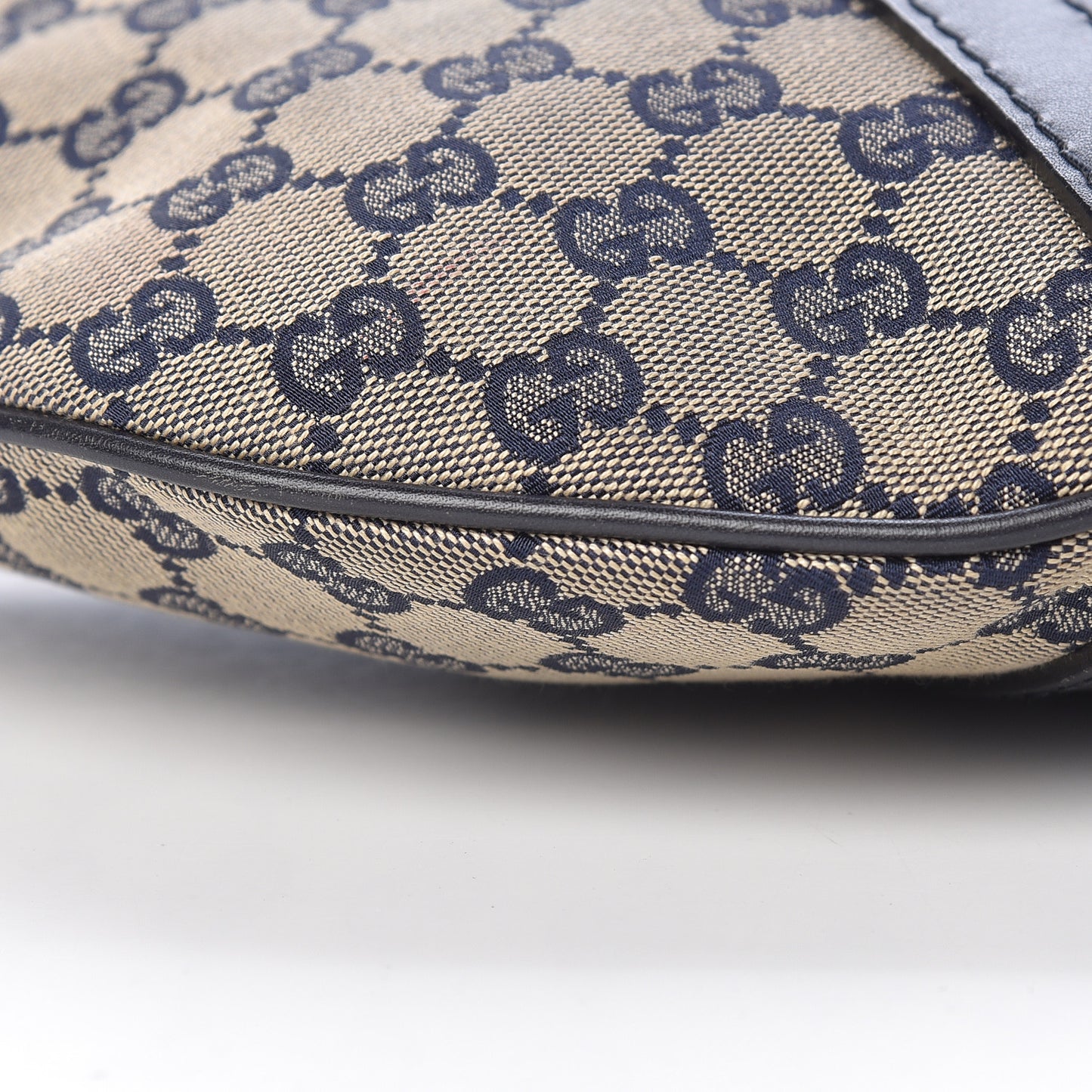 Monogram Vintage Web Medium Half Moon Hobo Navy
