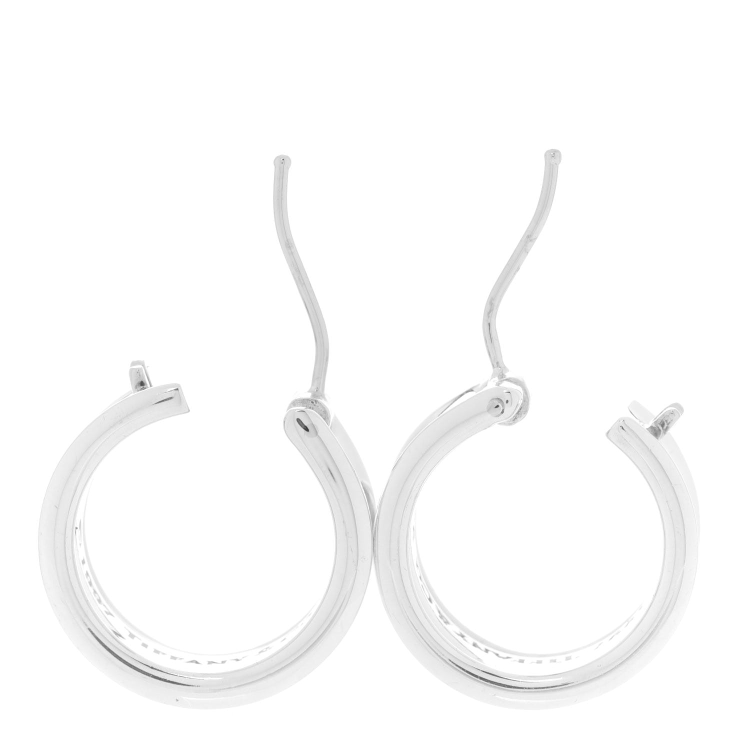 Tiffany Sterling Silver Wide 1837 Hoop Earrings 3 of 5