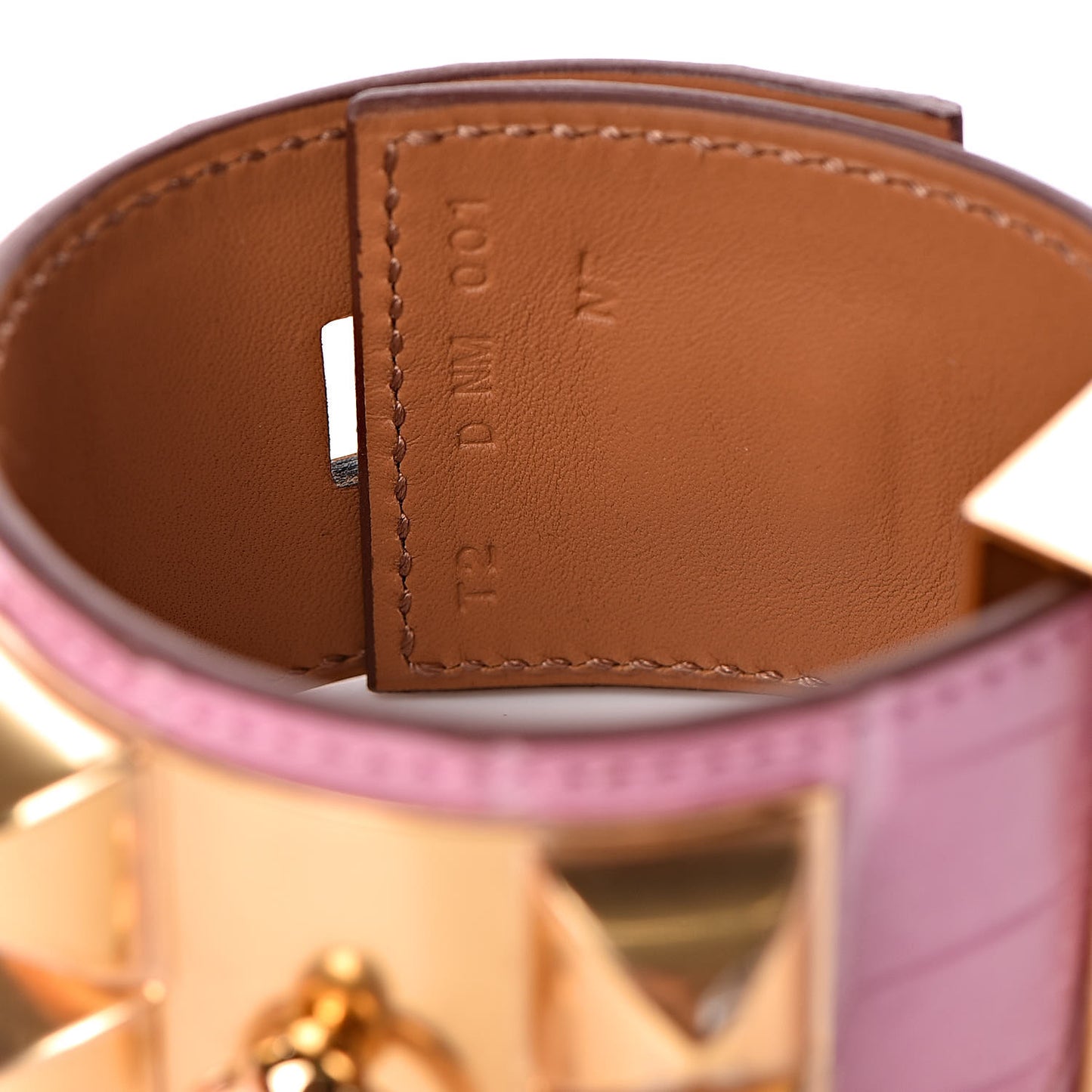 Matte Alligator Collier De Chien CDC Bracelet T2 5P Pink