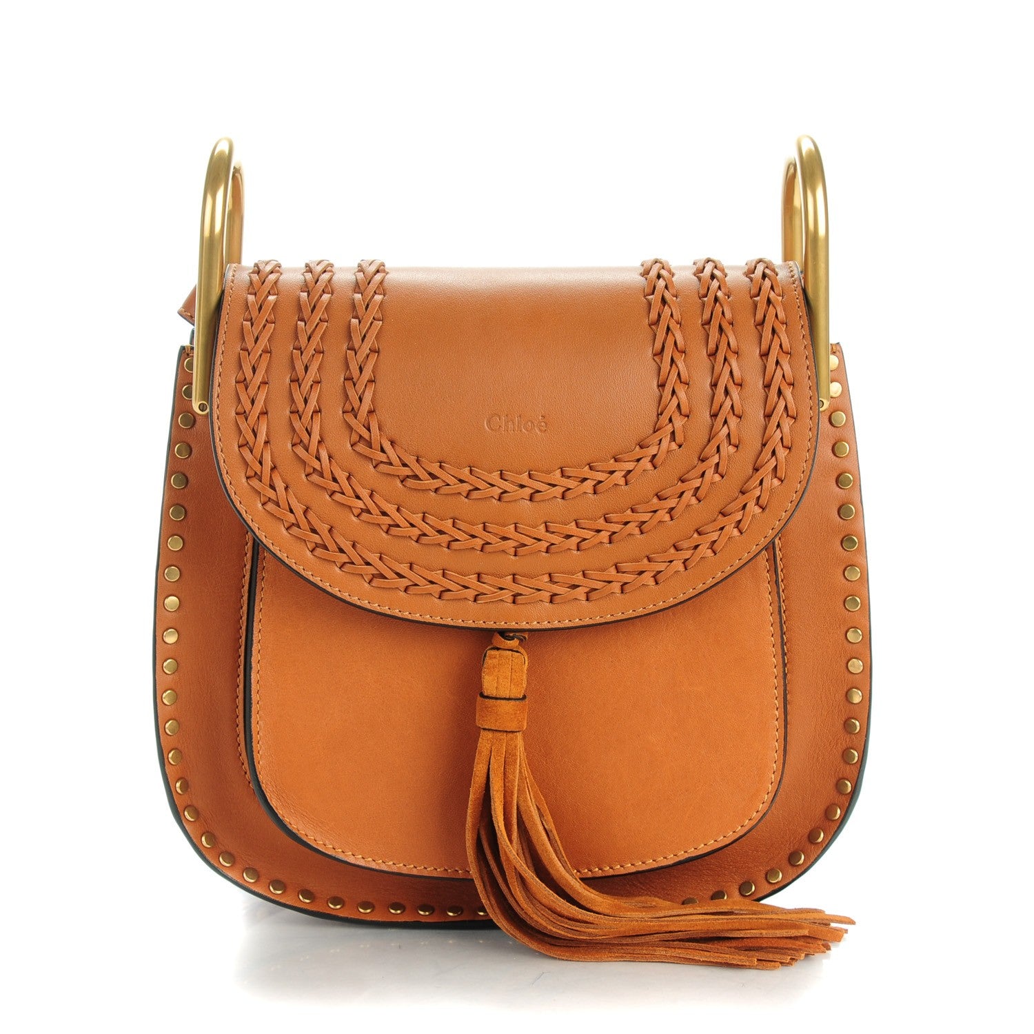 Chloe Calfskin Braided Small Hudson Bag Caramel 1 of 7