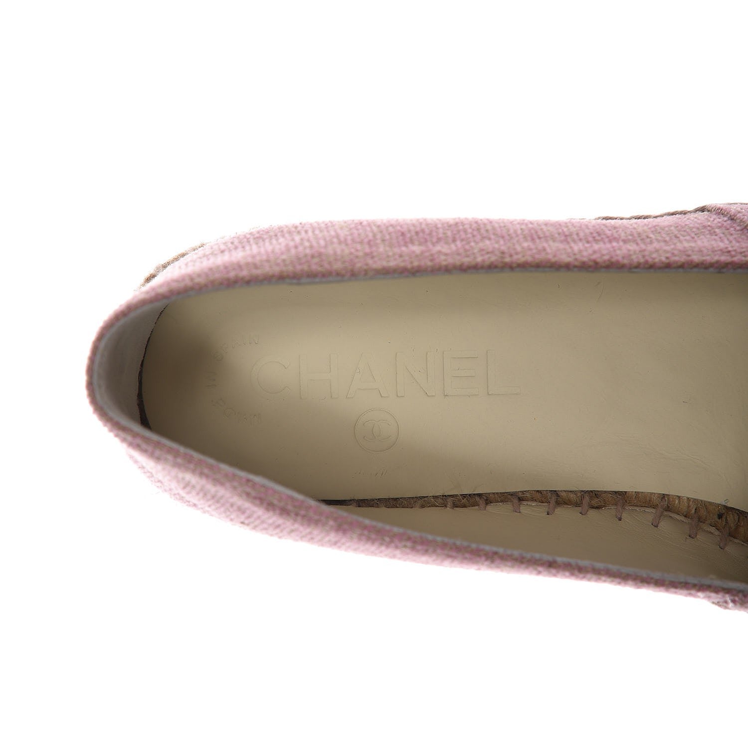Chanel Toile Sequin CC Espadrilles 39 Pink Dark Pink 6 of 10