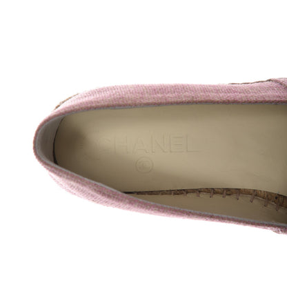 Chanel Toile Sequin CC Espadrilles 39 Pink Dark Pink 6 of 10