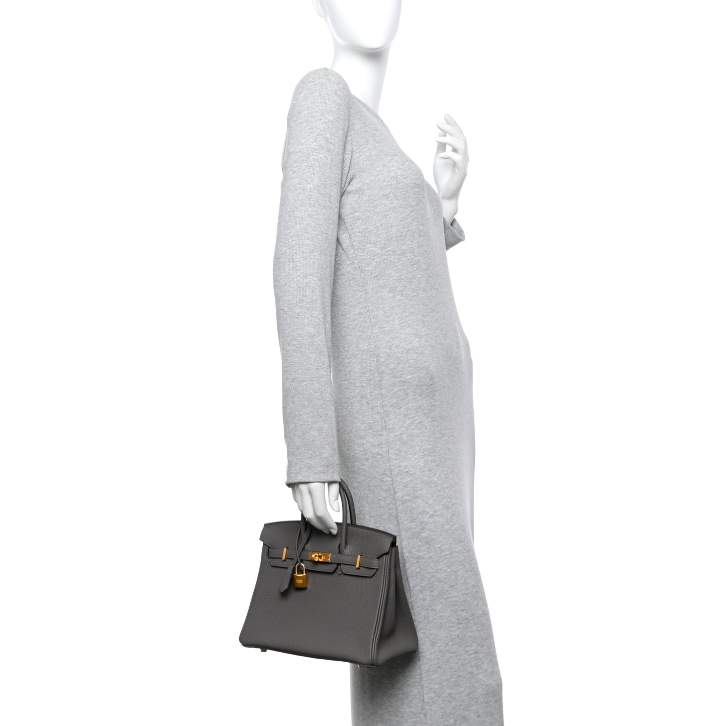 Togo Horseshoe Birkin 25 Etain Rose Extreme