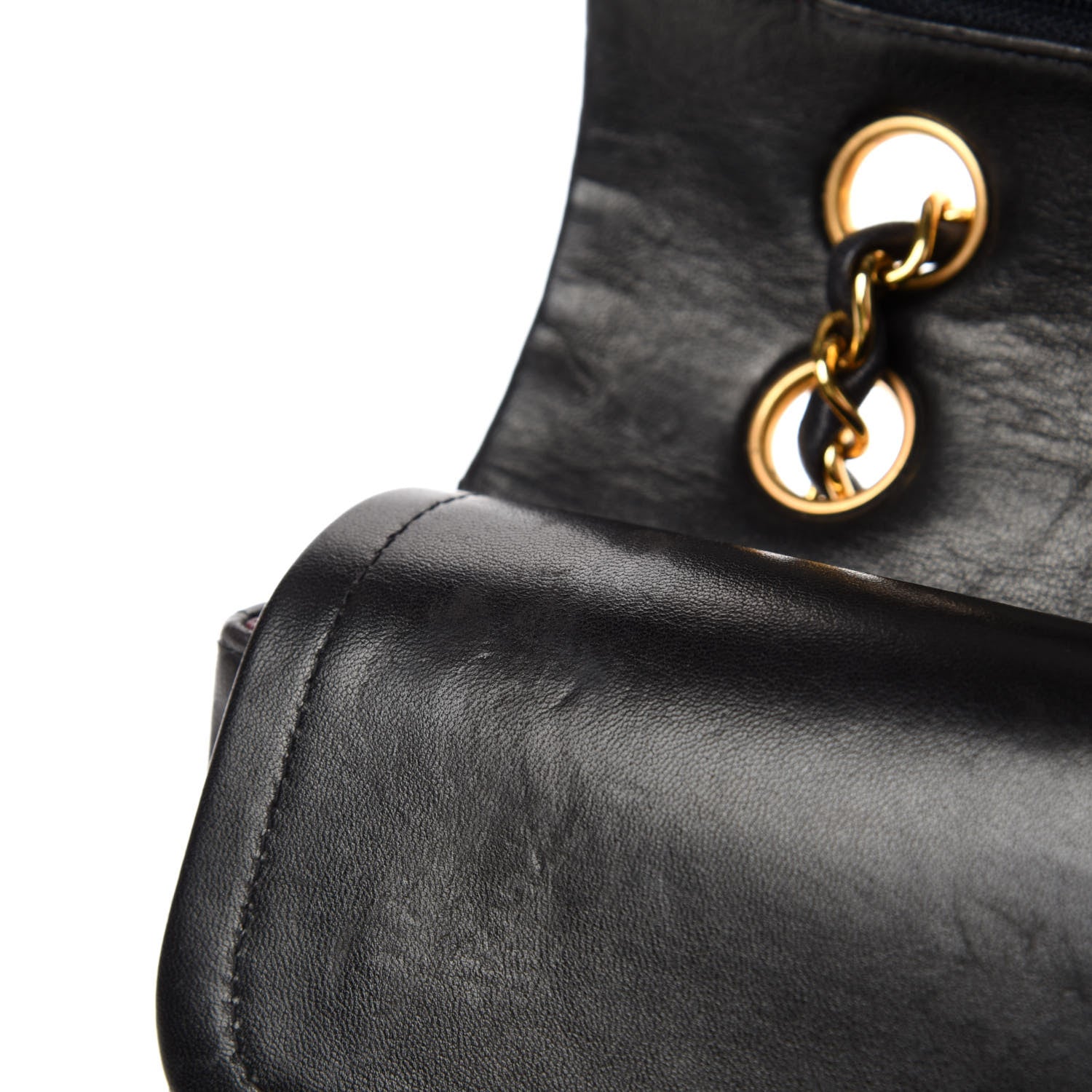Chanel Lambskin Quilted Medium Double Flap Black 8 of 14