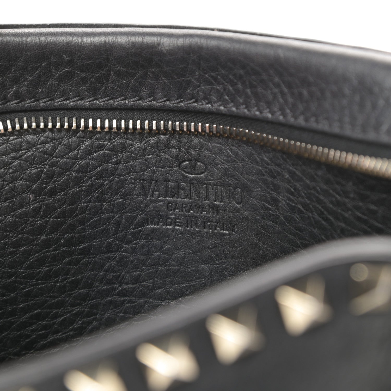 Valentino Garavani Pebbled Calfskin Rockstud Camera Crossbody Bag Black 6 of 16