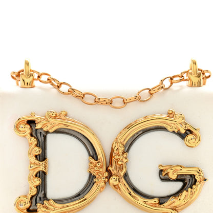 Dolce & Gabbana Calfskin Micro DG Girls Shoulder Bag White 7 of 13