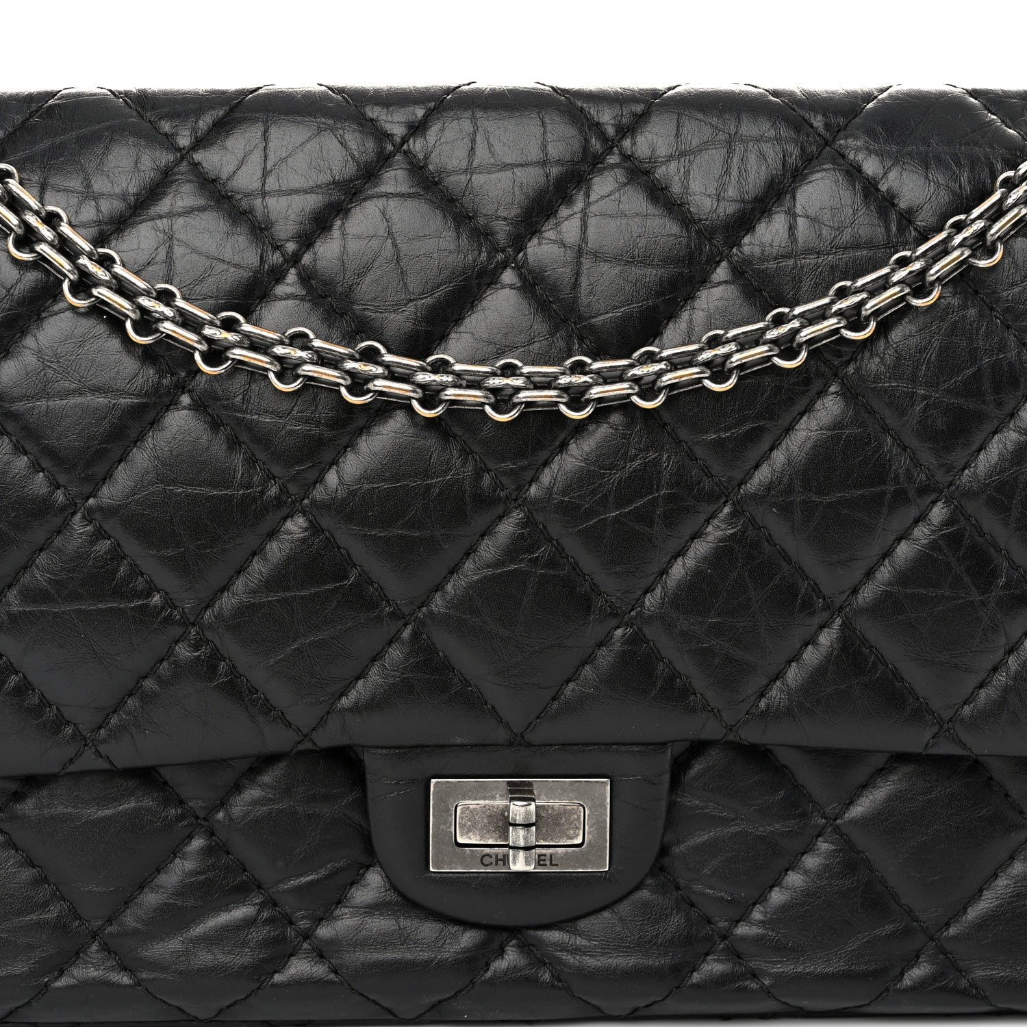 Chanel Aged Calfskin Quilted 2.55 Reissue 226 Flap Black 8 of 12