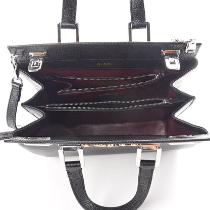 Gucci Grainy Calfskin Small Zumi Top Handle Bag Black 5 of 11
