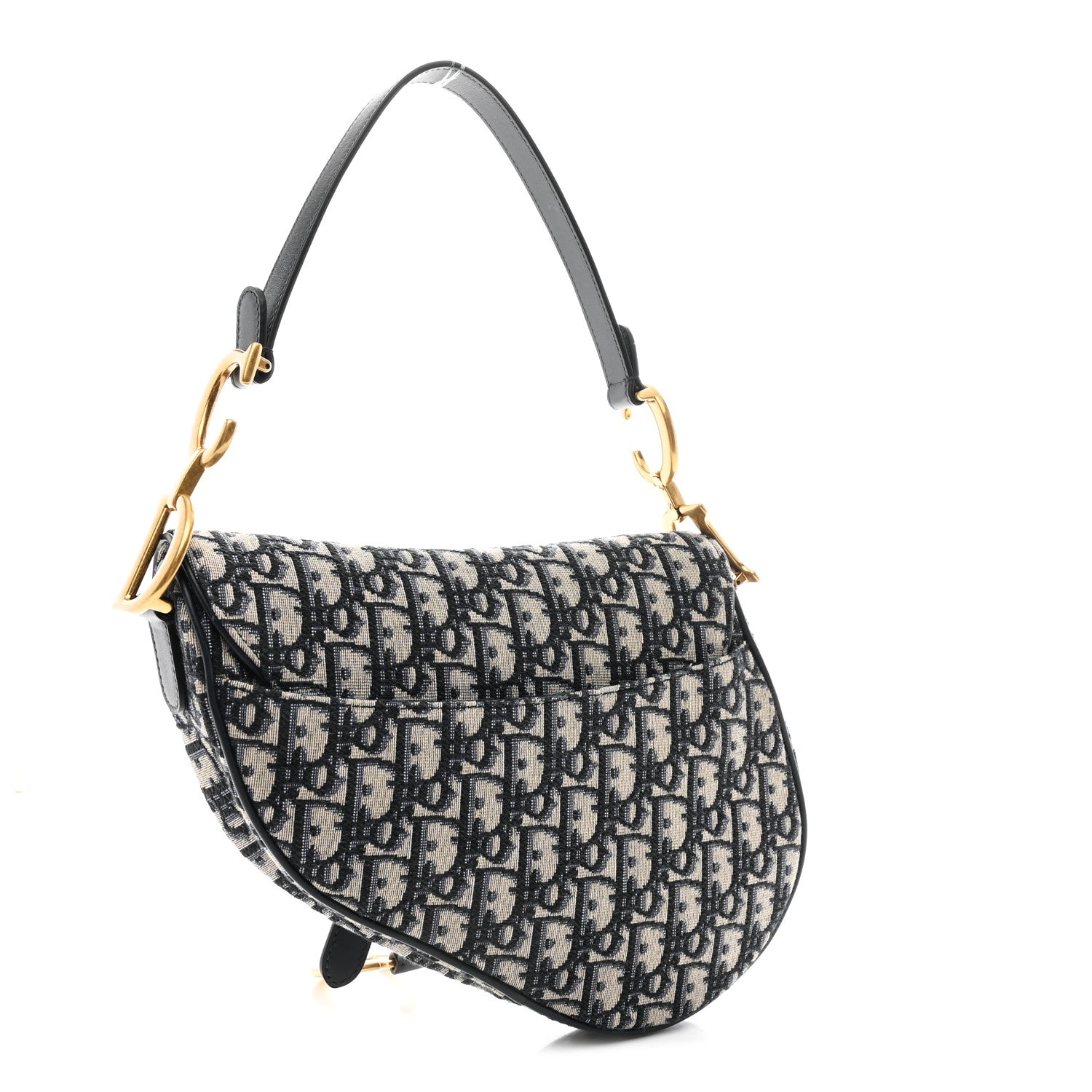 Christian Dior Oblique Saddle Bag Blue 3 of 10