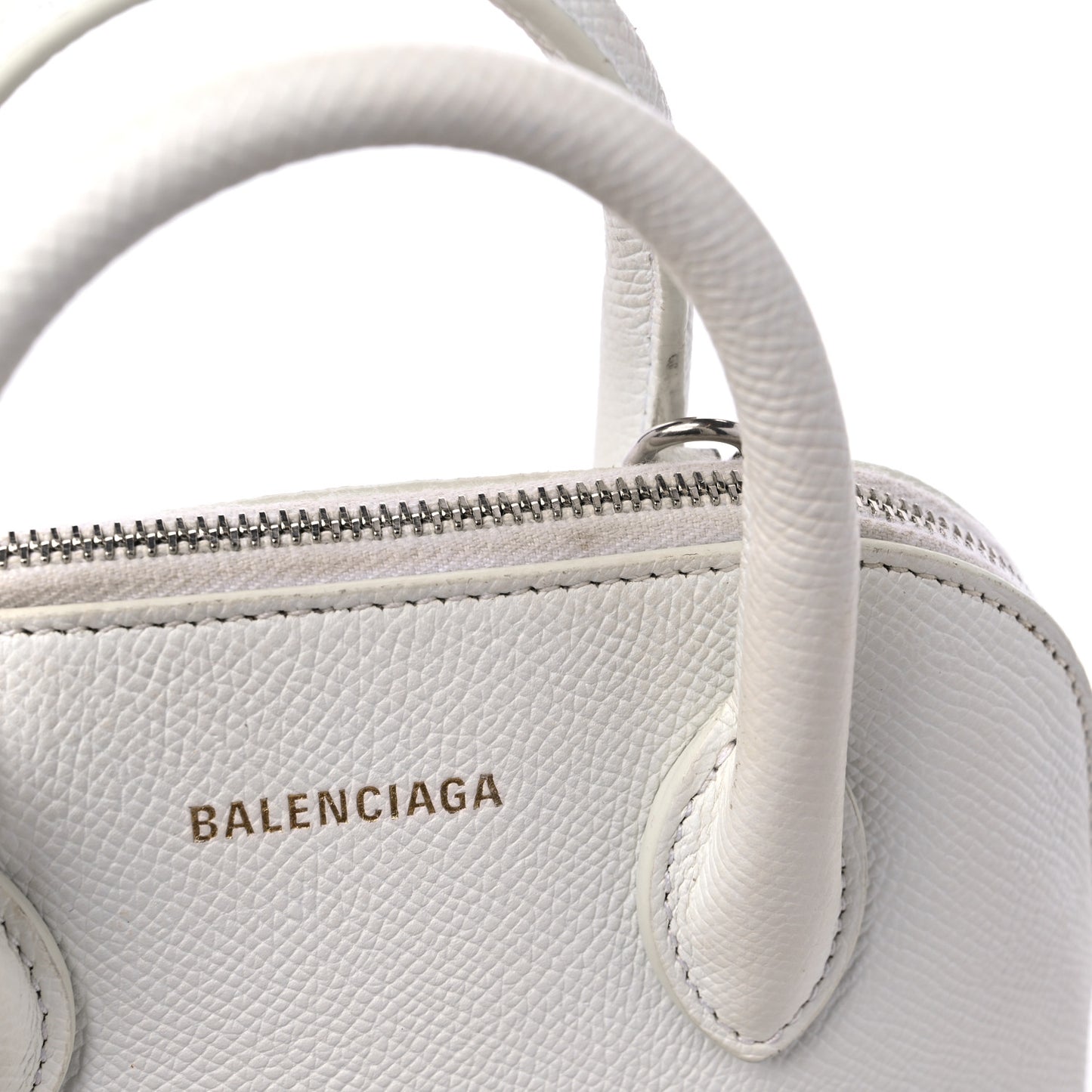Grained Calfskin XXS Ville Top Handle White