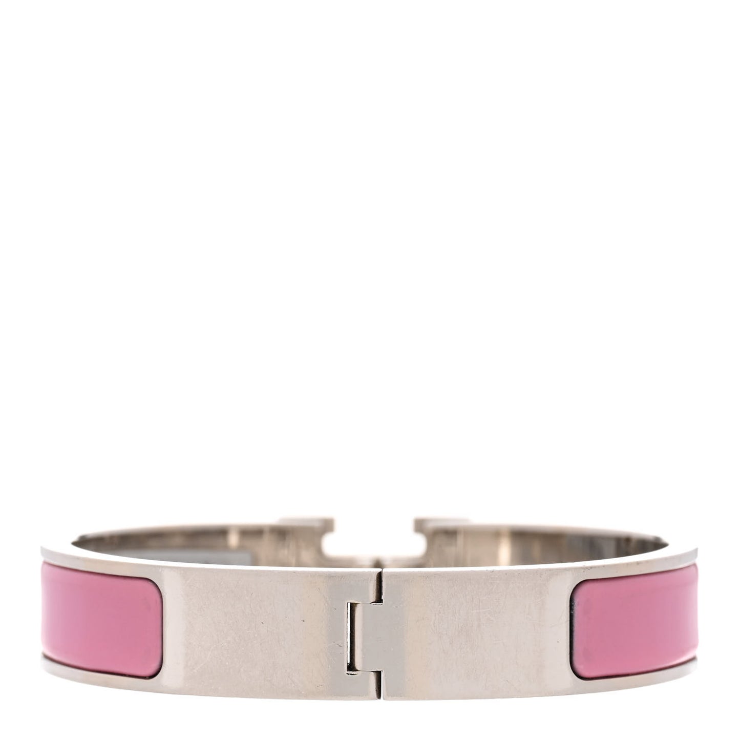 Enamel Narrow Clic Clac H Bracelet PM Rose Flamingo