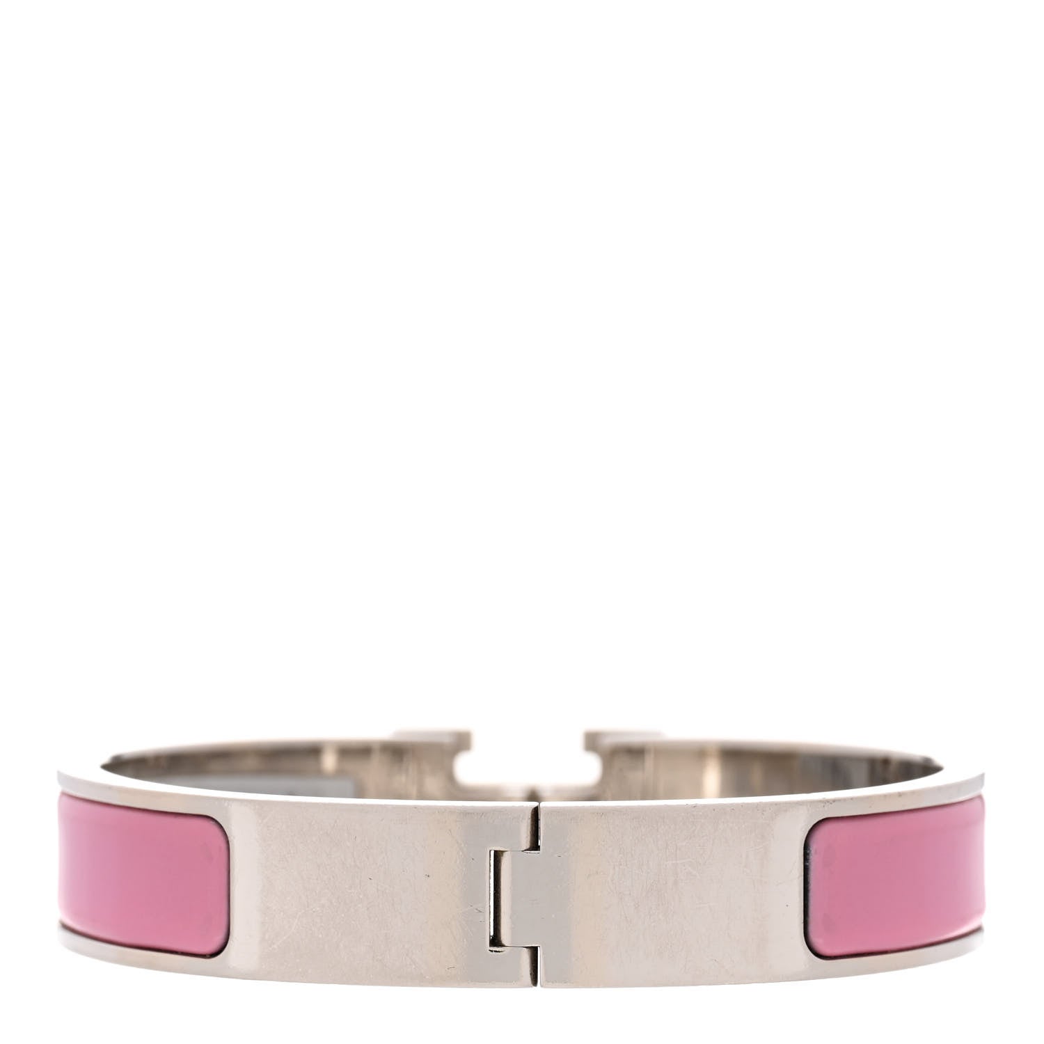 Hermes Enamel Narrow Clic Clac H Bracelet PM Rose Flamingo 3 of 4