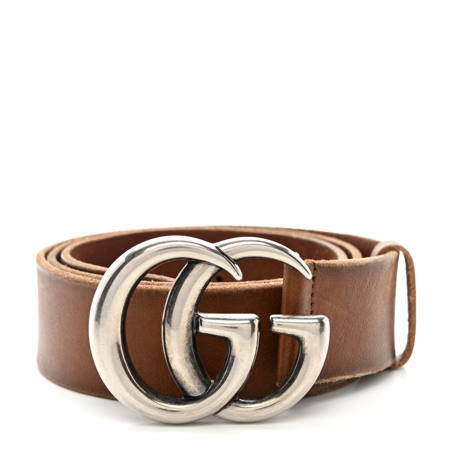 Gucci Cuoio Toscano Nickel Double Double G 40mm Belt 90 36 Cuir 1 of 6