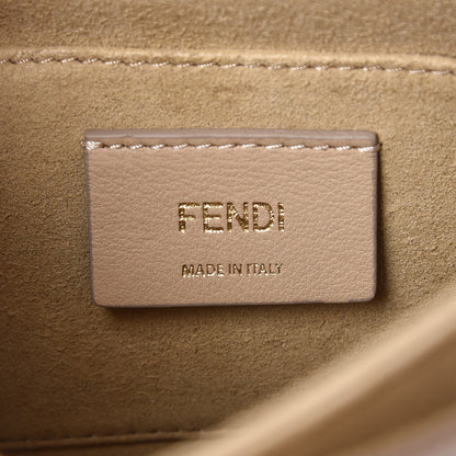 Fendi Vitello Liberty Scalloped Studded Small Kan I Shoulder Bag Camelia 6 of 8