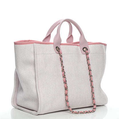 Chanel Canvas Large Deauville Tote Pink 3 of 8