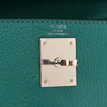 Hermes Chevre De Coromandel Kelly Retourne 28 Bleu Paon 6 of 20