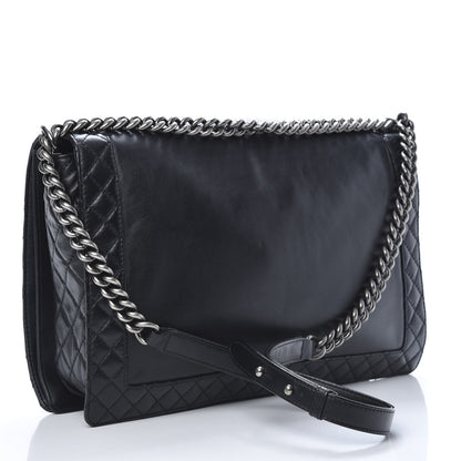 Chanel Calfskin Enchained XL Boy Flap Black 3 of 12