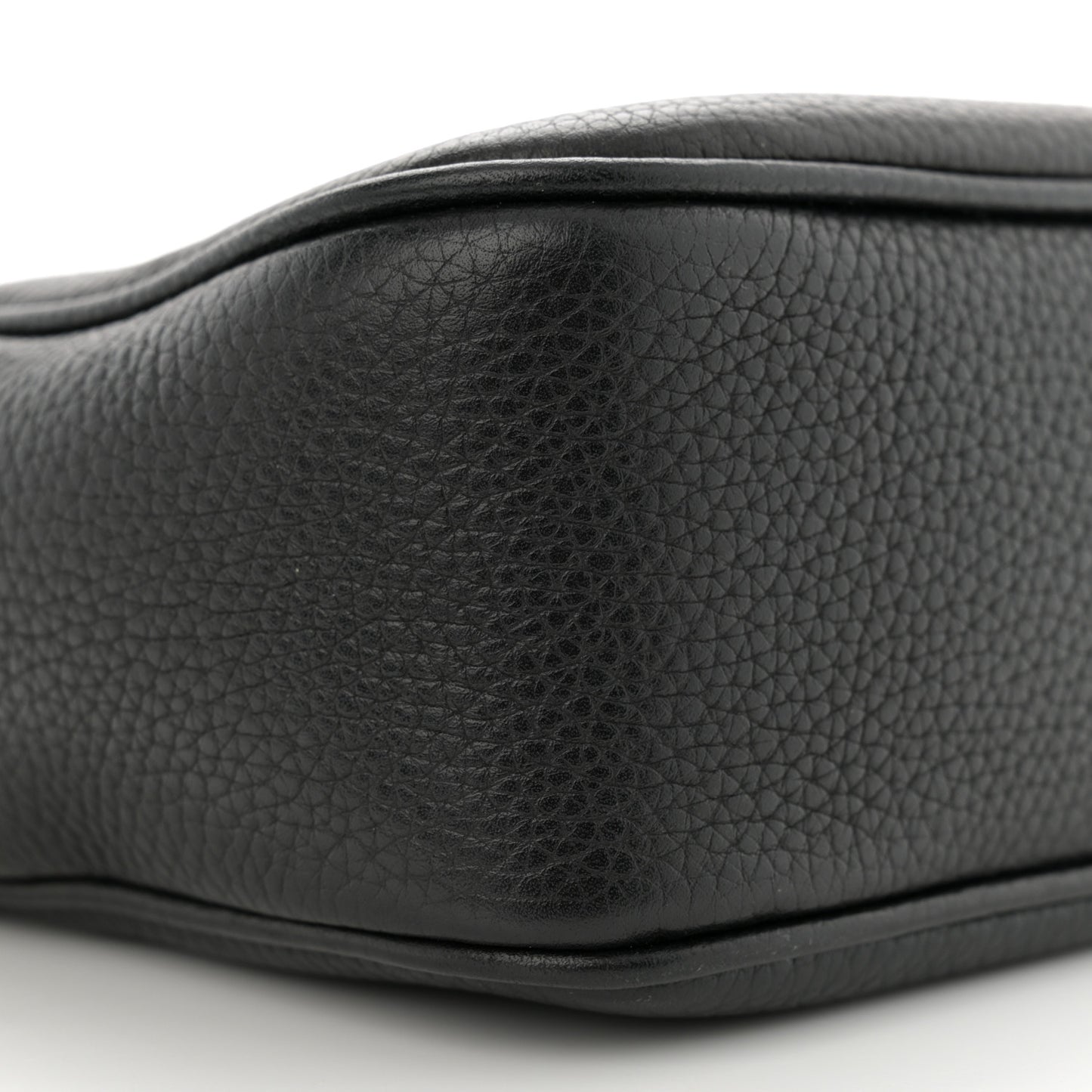 Pebbled Calfskin Small Soho Disco Bag Black