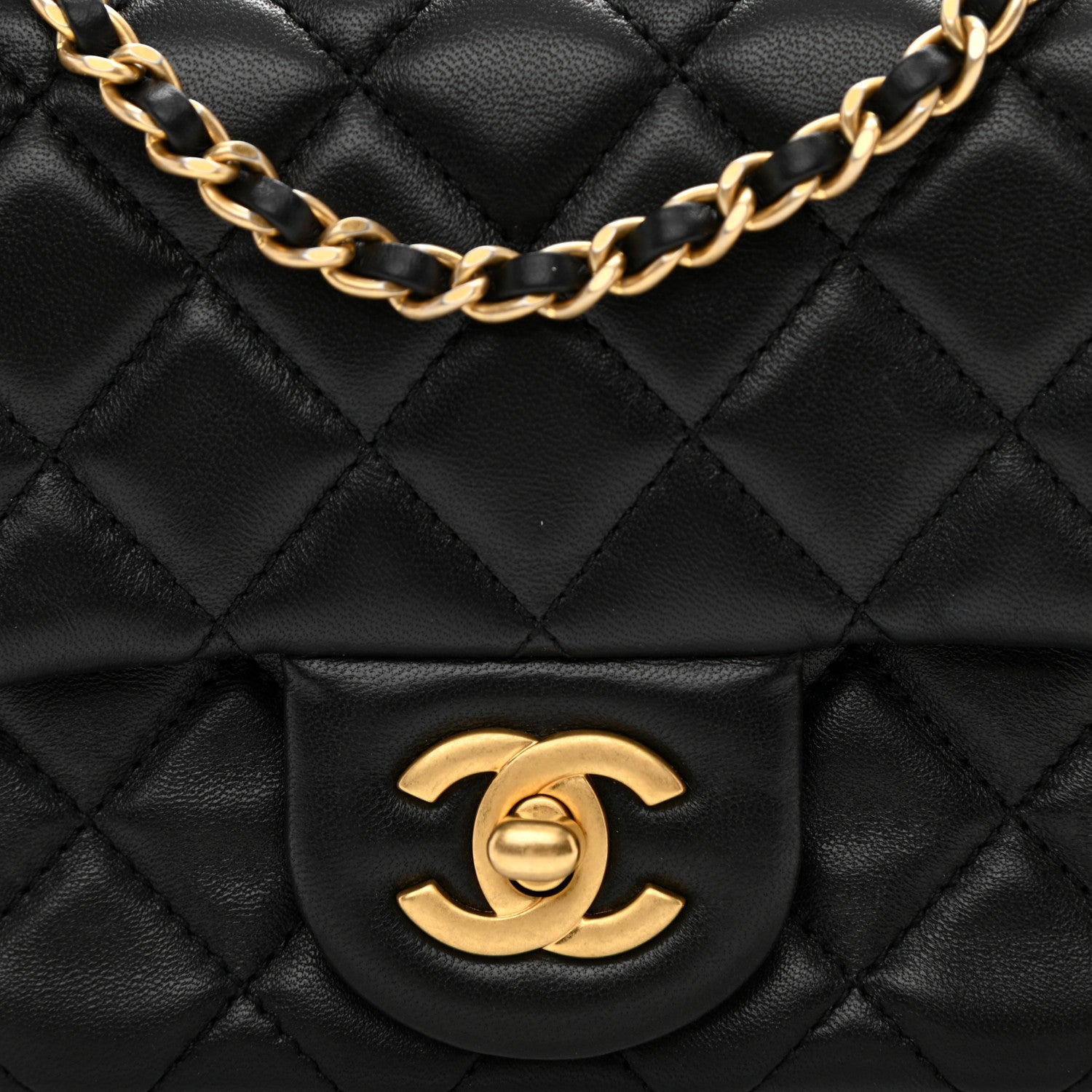 Chanel Lambskin Quilted Mini Pearl Crush Flap Black 8 of 9