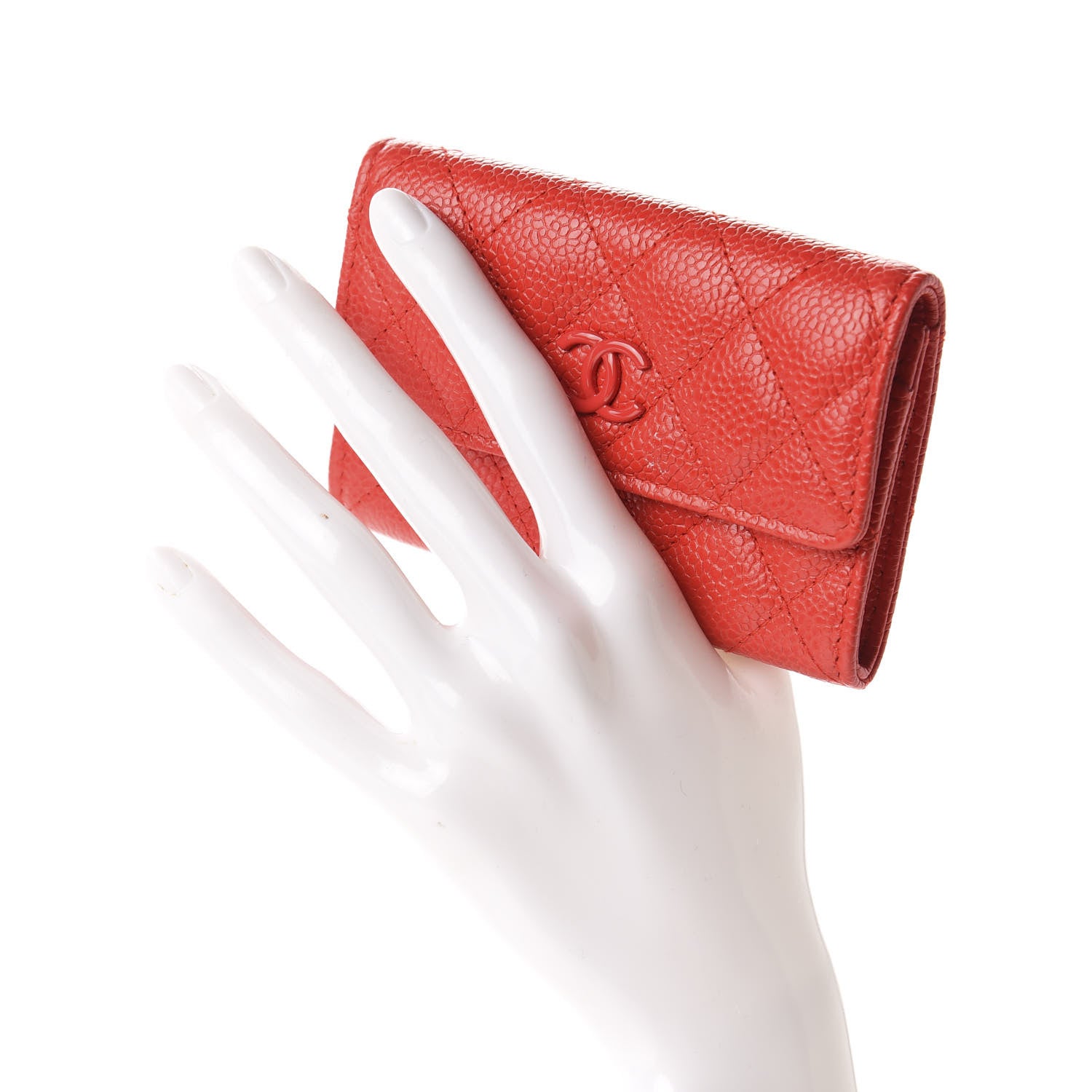 Chanel Caviar Quilted Incognito Flap Card Holder Red 2 of 10
