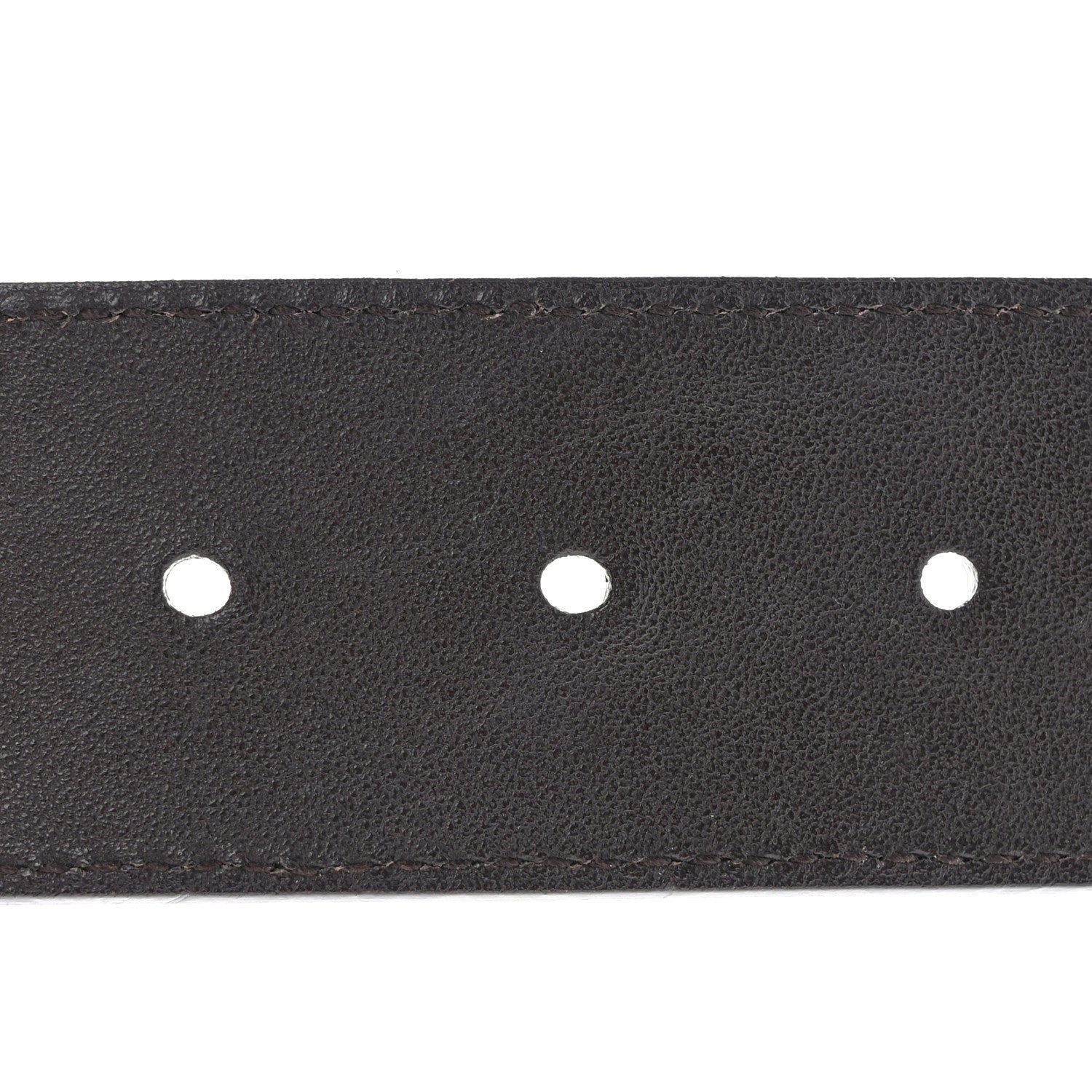Gucci Textured Dollar Calfskin Double G 40mm Belt 85 34 Dark Cocoa 5 of 6
