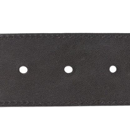 Gucci Textured Dollar Calfskin Double G 40mm Belt 85 34 Dark Cocoa 5 of 6