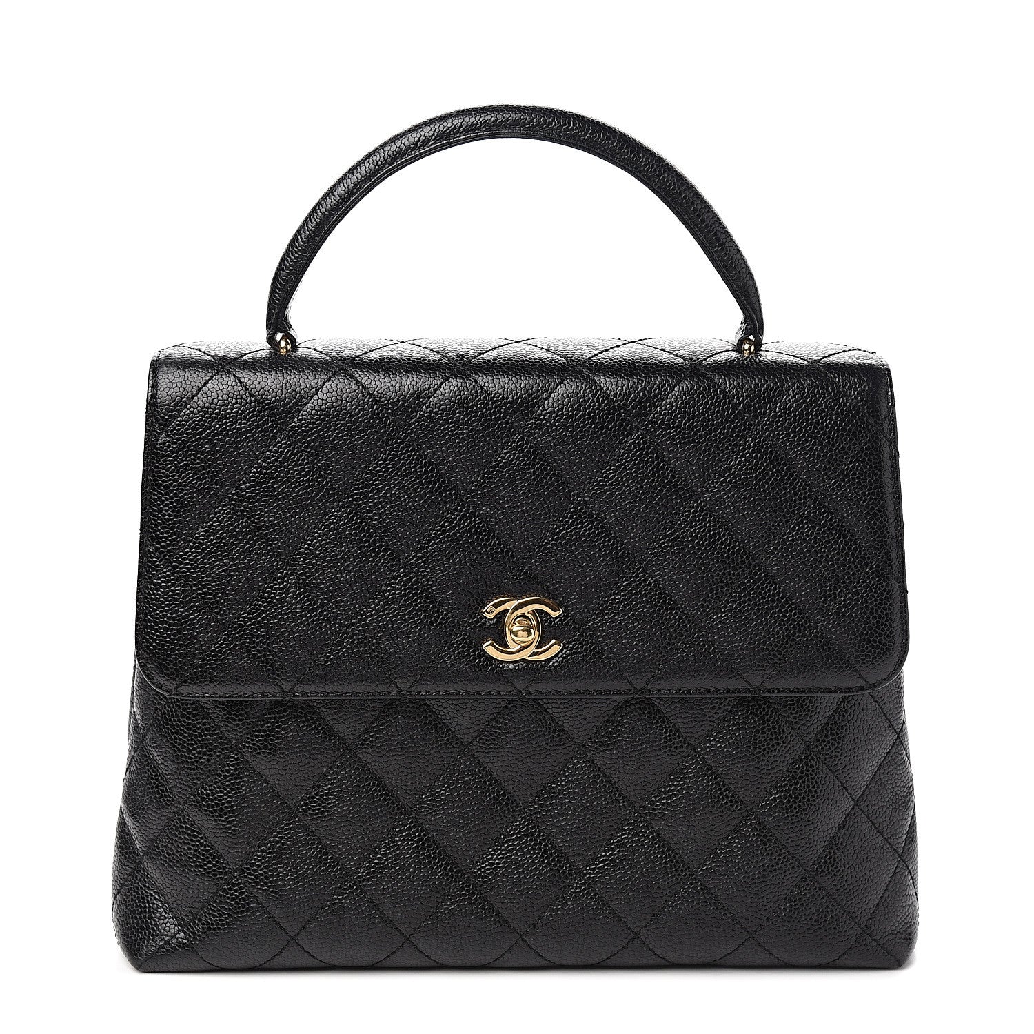 Chanel Caviar Quilted Jumbo Kelly Flap Black 1 of 10