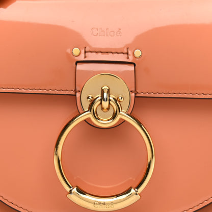 Chloe Patent Calfskin Suede Small Tess Bag Autumnal Brown 7 of 9