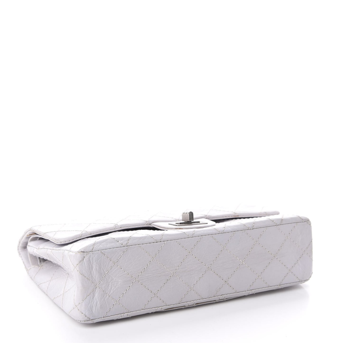 Aged Calfskin Quilted 50th Anniversary 2.55 Reissue 225 Flap White