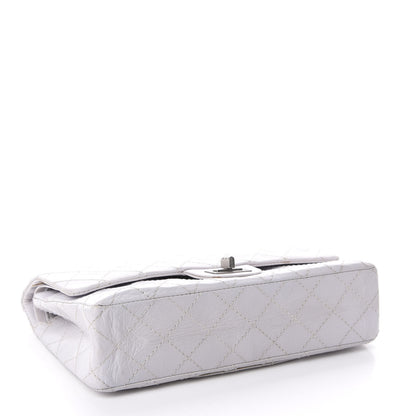 Chanel Aged Calfskin Quilted 50th Anniversary 2.55 Reissue 225 Flap White 4 of 11