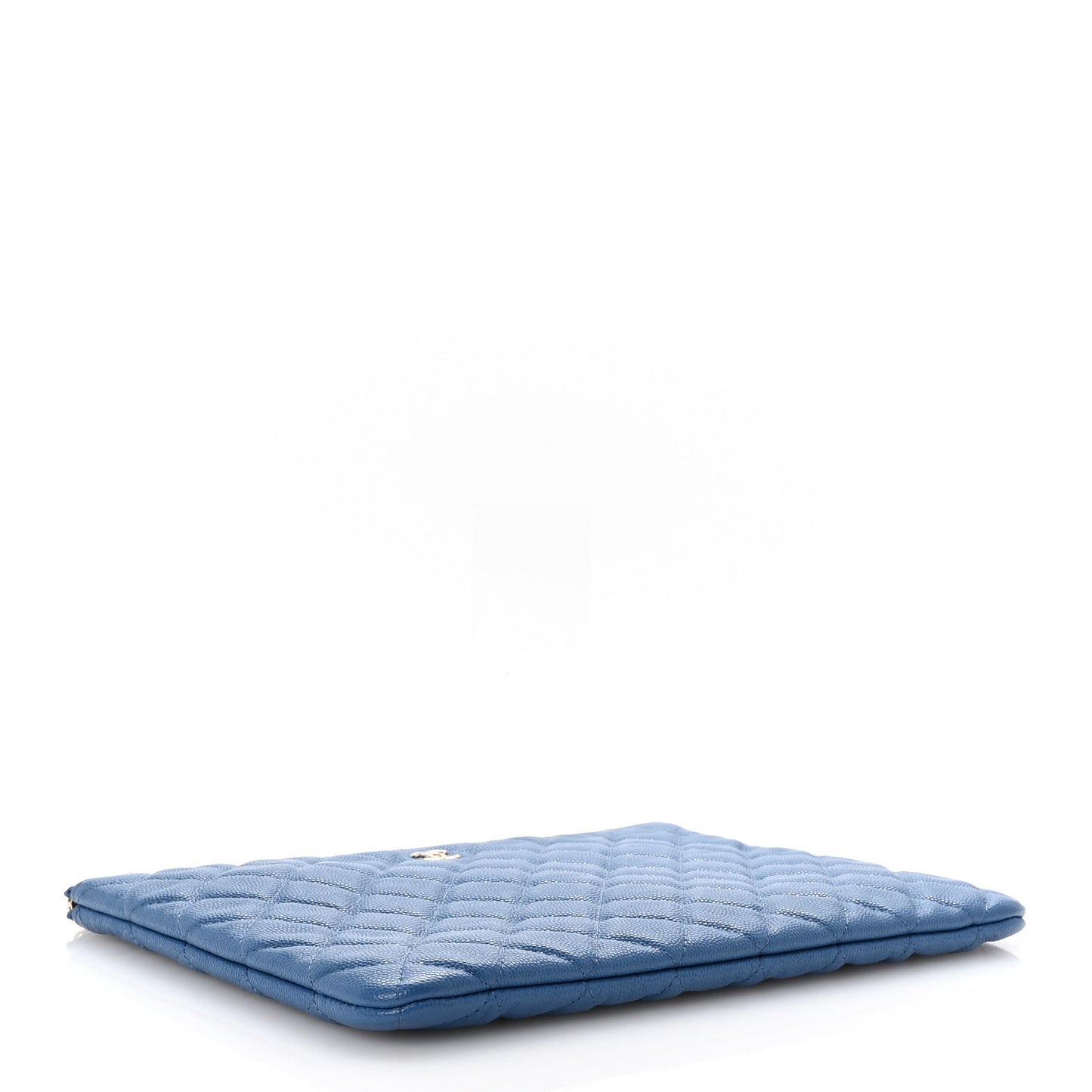 Caviar Quilted Medium Cosmetic Case Blue