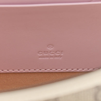 Gucci GG Supreme Monogram Les Pommes Mini Padlock Top Handle Shoulder Bag Beige Ebony Multicolor Cotton Candy Pink 6 of 12