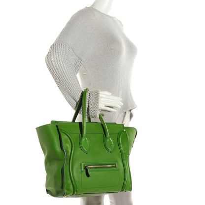 Celine Smooth Calfskin Mini Luggage Green 2 of 11