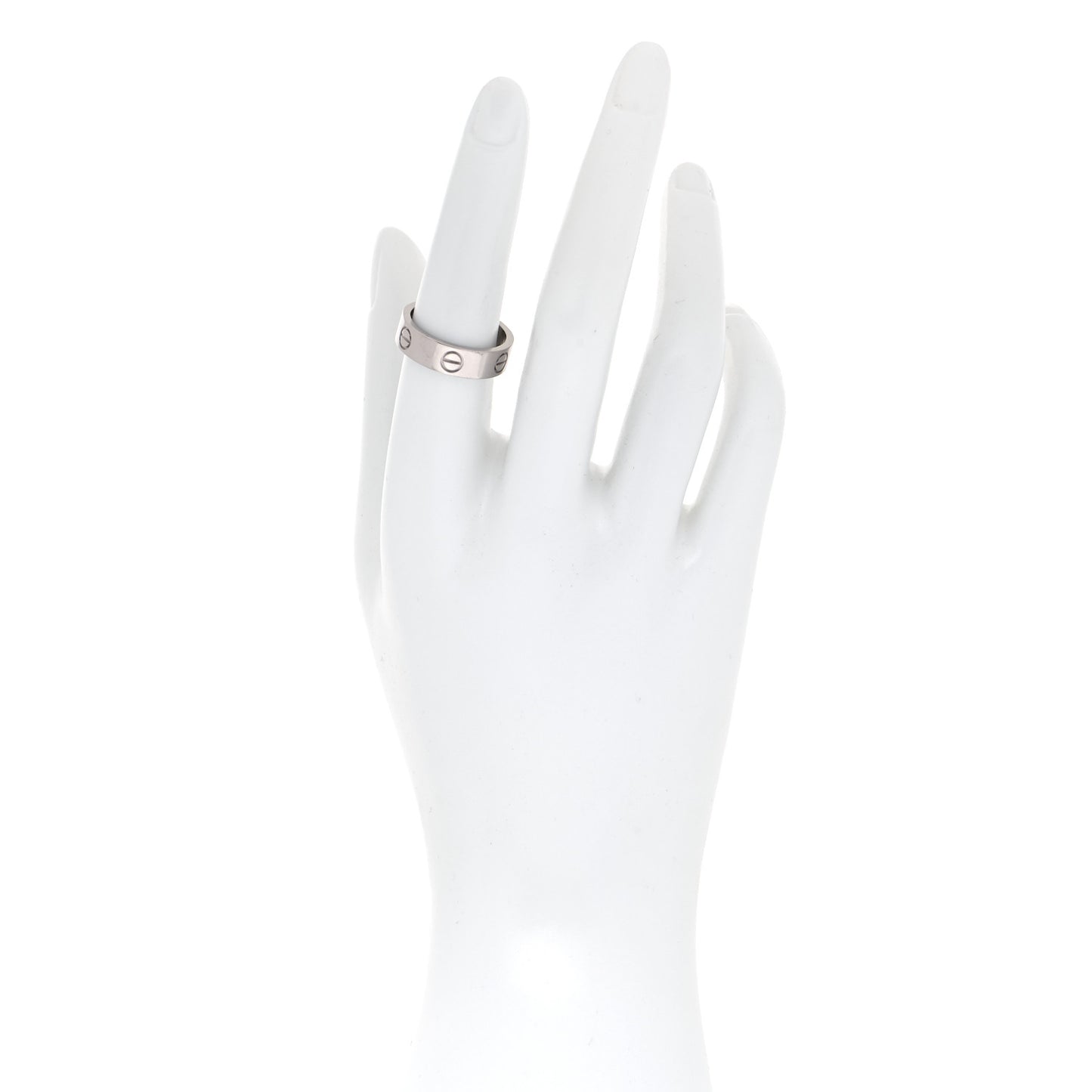 18K White Gold 5.5mm LOVE Ring 55 7.25