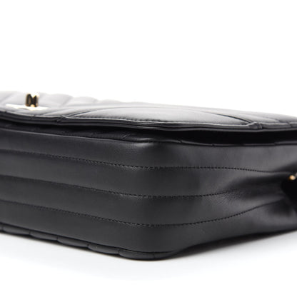 Chanel Calfskin Chevron Quilted Large Statement Flap Black 7 of 14