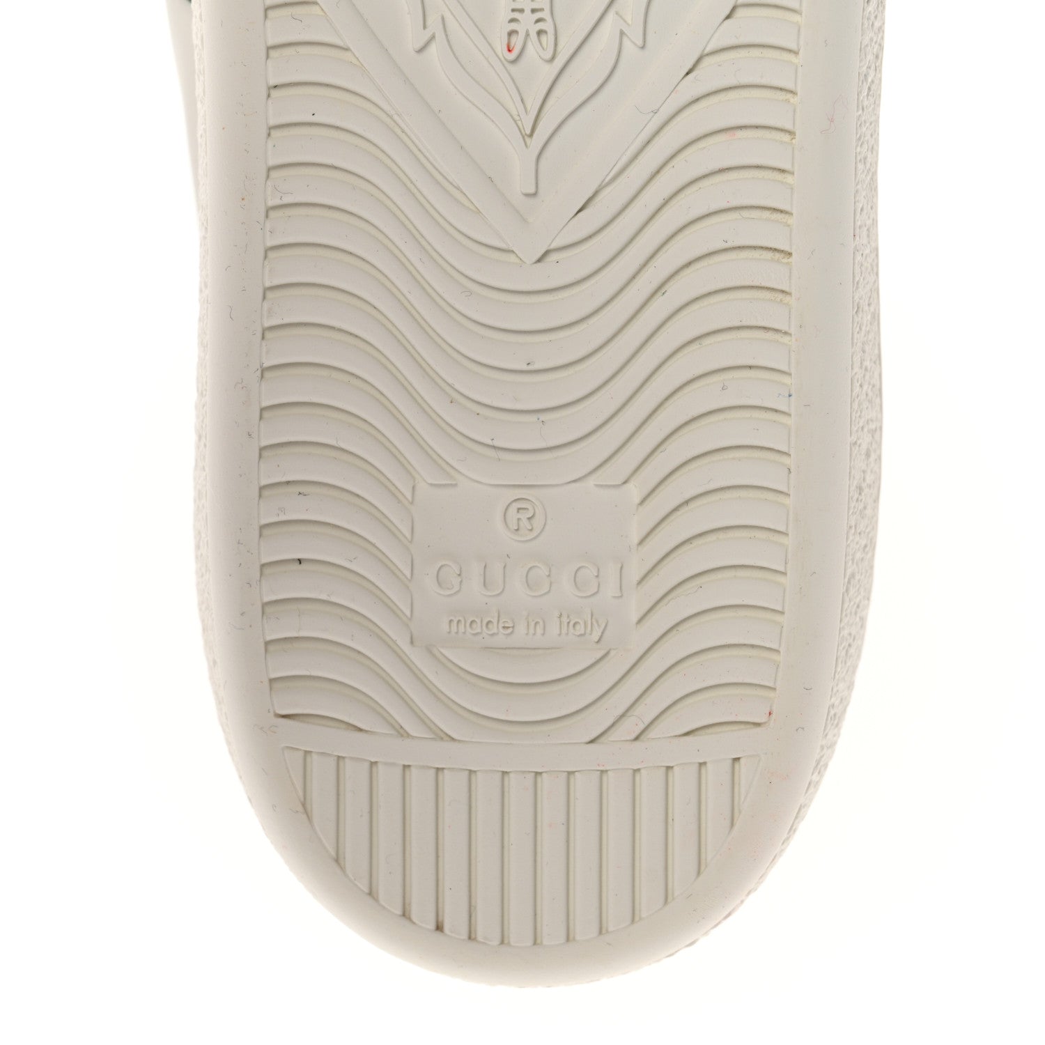 Gucci Calfskin Ayers Bee Embroidered Womens Ace Sneakers 37 White Green 6 of 12