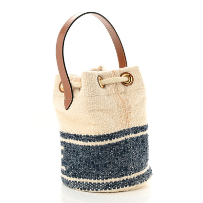 Celine Plein Soleil Textile Calfskin Teen Drawstring Bag Cream 3 of 12