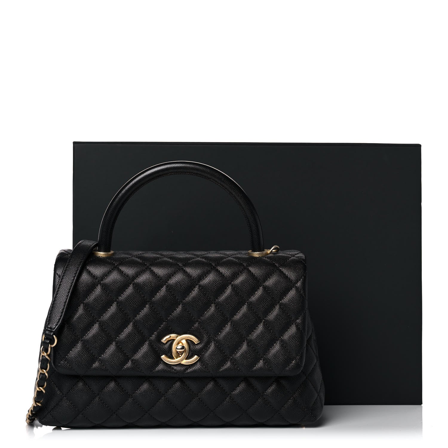 Chanel Caviar Quilted Small Coco Handle Flap Black 13 of 13