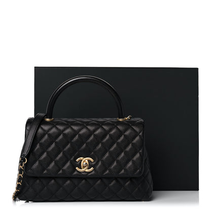 Chanel Caviar Quilted Small Coco Handle Flap Black 13 of 13