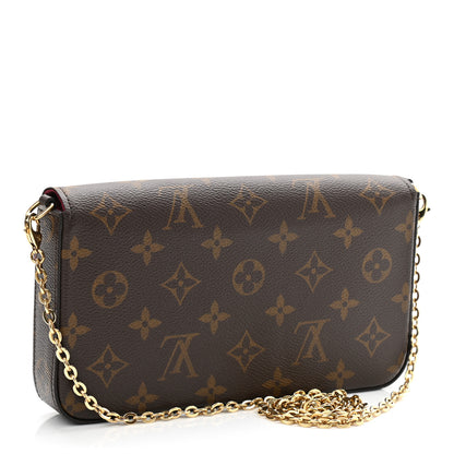 Louis Vuitton Monogram Pochette Felicie Chain Wallet Fuchsia 7 of 19
