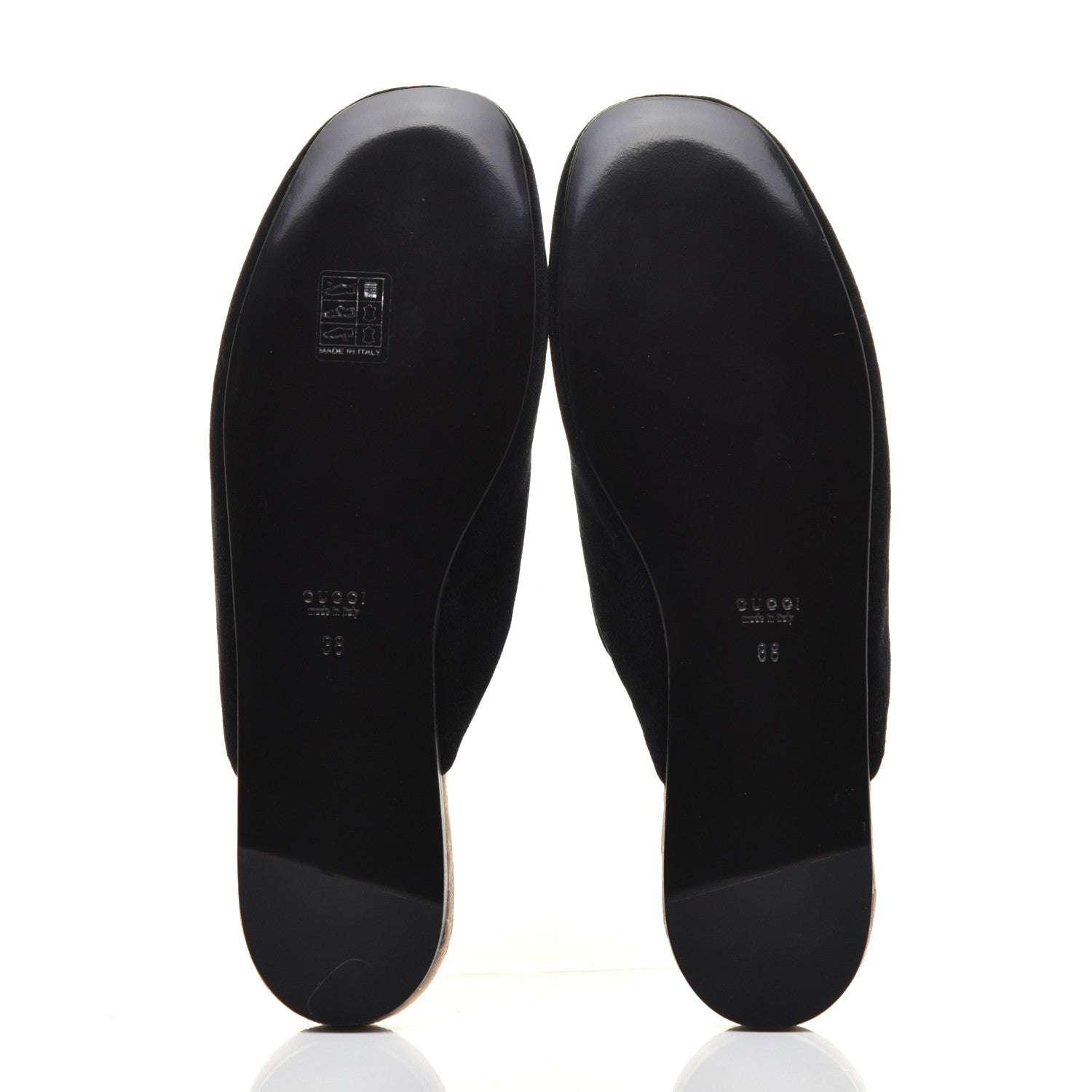 Gucci Velvet Crystal Snake Embroidered Womens Slippers 38 Black 5 of 9