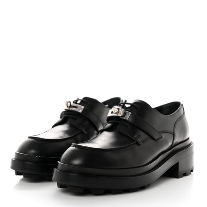Hermes Glossed Calfskin First Oxford 39 Black 3 of 9